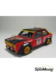 Arena Modelli: Maqueta de coche escala 1/43 - Fiat 131 Abarth Grupo 4 Equipo Jaffa patrocinado por Concessionari Fiat Veneti N� 22 - Franco Ceccato (IT) + Loris Roggia (IT) - Rallye Isola d'Elba 1978 - fotograbados, piezas de resina, piezas de goma, piezas de metal torneado, calcas de agua, piezas de metal blanco, manual de instrucciones e instrucciones de pintado