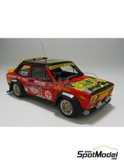 Arena Modelli: Car scale model kit 1/43 scale - Fiat 131 Abarth 4 Rombi Corse Team #8 - Luigi "Lucky" Battistolli (IT) + Fabrizia Pons (IT) - Smeralda Coast Rally 1979 - photo-etched parts, resin parts, rubber parts, water slide decals and assembly instructions