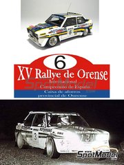 Arena Modelli: Car scale model kit 1/43 scale - Fiat 131 Abarth  sponsored by Rothmans #6 - Pablo de Sousa (ES) + Pedro Garc�a (ES) - Orense Rally 1982 - photo-etched parts, resin parts, rubber parts, turned metal parts, vacuum formed parts, water slide decals, white metal parts and assembly instructions