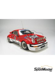 Arena Modelli: Car scale model kit 1/43 scale - Porsche 911 SC Orlando Team sponsored by Graphic Center #7 - Nicola Busseni (IT) + Roberto Bassi (IT) - Mille Miglia 1980 - photo-etched parts, resin parts, rubber parts, vacuum formed parts, water slide decals, white metal parts and assembly instructions