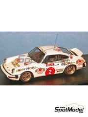 Arena Modelli: Car scale model kit 1/43 scale - Porsche 911 SC sponsored by Happy People #2 - Per Eklund (SE) + Bj�rn 'Kapten' Cederberg (SE) - 1000 Lakes Finland Rally 1978 - photo-etched parts, resin parts, rubber parts, water slide decals, white metal parts and assembly instructions