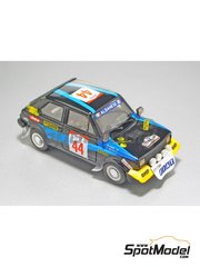 Arena Modelli: Car scale model kit 1/43 scale - Fiat 127 Group 2 Albanese Team #44 - Alessandro Molino (IT) + Aslam Khan (KE) - Safari Rally 1981 - photo-etched parts, resin parts, rubber parts, water slide decals, white metal parts and assembly instructions