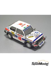 Arena Modelli: Car scale model kit 1/43 scale - Fiat 127 Group 2 Albanese Team #48 - Giancarlo Balestra (IT) + Chris Angell (IT) - Safari Rally 1981 - photo-etched parts, resin parts, rubber parts, water slide decals, white metal parts and assembly instructions