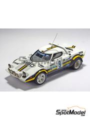 Arena Modelli: Car scale model kit 1/43 scale - Lancia Stratos HF Group 4 University Motors Team sponsored by MBO #9 - Alessandro Cola (IT) + Emilio Radaelli (IT) - Rally Due Valli 1978 - photo-etched parts, resin parts, rubber parts, water slide decals and assembly instructions