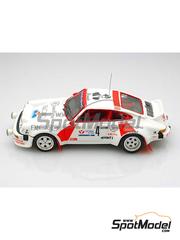 Arena Modelli: Car scale model kit 1/43 scale - Porsche 911 SC Group 4 sponsored by Falcaro #4 - Graziano Quartesan (IT) + Piero Vianello (IT) - Rally Due Valli 1984 - photo-etched parts, resin parts, rubber parts, water slide decals and assembly instructions