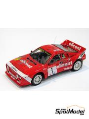Arena Modelli: Car scale model kit 1/43 scale - Lancia Rally 037 Brixia Motorsport Team sponsored by Elicent #1 - Giacomo Bossini (IT) + Ugo Pasotti (IT) - Rally Due Valli 1986 - photo-etched parts, rubber parts, turned metal parts, water slide decals, white metal parts and assembly instructions