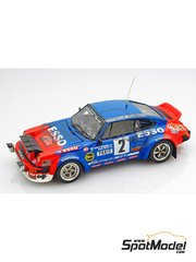 Arena Modelli: Car scale model kit 1/43 scale - Porsche 911 SC Carrera sponsored by ESSO #2 - Hannu Mikkola (FI) + Arne Hertz (SE) - Monte Carlo Rally - Rallye Automobile de Monte-Carlo 1980 - photo-etched parts, resin parts, rubber parts, water slide decals, white metal parts, other materials and assembly instructions