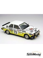 Arena Modelli: Maqueta de coche escala 1/43 - Opel Ascona B 2000 SR Grupo 1 Equipo Simon Racing patrocinado por BP N 25 - Jean-Louis Clarr (FR) + Jean-Francois Fauchille (FR) - Rally de Monte Carlo - Rallye Automobile de Monte-Carlo 1981 - fotograbados, piezas de resina, piezas de goma, piezas de metal torneado, calcas de agua, piezas de metal blanco y manual de instrucciones