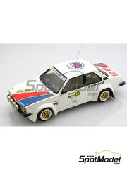 Arena Modelli: Maqueta de coche escala 1/43 - Opel Ascona SR Grupo 2 Equipo Conrero patrocinado por To Bi N 14 - Massimo 'Miki' Biasion (IT) + Tiziano Siviero (IT) - Rally della Lana 1975 - fotograbados, piezas de resina, piezas de goma, piezas de metal torneado, calcas de agua, piezas de metal blanco y manual de instrucciones