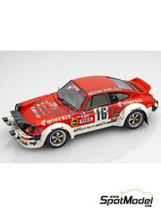 Arena Modelli: Car scale model kit 1/43 scale - Porsche 911 Carrera Alm�ras Fr�res Team sponsored by Eminence Almeras #16 - Francis Vincent (FR) + Christian 'Tilber' Gilbert (MC) - Monte Carlo Rally - Rallye Automobile de Monte-Carlo 1978 - photo-etched parts, resin parts, rubber parts, turned metal parts, water slide decals and assembly instructions