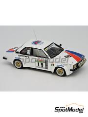 Arena Modelli: Maqueta de coche escala 1/43 - Opel Ascona Grupo 2 Equipo Conrero patrocinado por Carenini N 19 - Massimo 'Miki' Biasion (IT) + Tiziano Siviero (IT) - Coppa Liburna  1980 - fotograbados, piezas de resina, piezas de goma, piezas de metal torneado, calcas de agua, otros materiales y manual de instrucciones