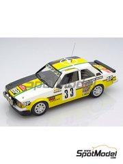 Arena Modelli: Maqueta de coche escala 1/43 - Opel Ascona B 2000 Grupo 1 Equipo Simon Racing patrocinado por BP N 33 - Jean-Louis Clarr (FR) + Jean-Francois Fauchille (FR) - Rally de Monte Carlo - Rallye Automobile de Monte-Carlo 1980 - fotograbados, piezas de resina, piezas de goma, piezas de metal torneado, calcas de agua, piezas de metal blanco y manual de instrucciones
