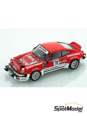 Arena Modelli: Car scale model kit 1/43 scale - Porsche 911 SC Group 4 Meznarie Team sponsored by Geant Casino #10 - Bernard Béguin (FR) + Jean-Jacques 'JJ' Lenne (FR) - Ypres 24 Hours Rally 1979 - photo-etched parts, resin parts, rubber parts, turned metal parts, water slide decals, other materials and assembly instructions image