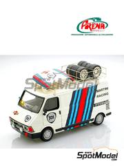 Arena Modelli: Van scale model kit 1/43 scale - Fiat 242 Assistenza Lancia Martini 1984 - photo-etched parts, resin parts, rubber parts, water slide decals and assembly instructions
