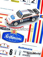 Arena Modelli ARE375-DECAL: Marking / livery 1/43 scale Porsche 911 SC  Group 4 sponsored by Rothmans #2 Benigno 'Beny' Fernandez (ES) + José Luis  Sala (ES) Principe de Asturias Rally 1982 for