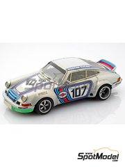 Arena Modelli: Car scale model kit 1/43 scale - Porsche 911 RSR Martini Racing Team #107 - Giulio Pucci (IT) + Gnter Steckknig (DE) - Targa Florio 1973 - photo-etched parts, resin parts, rubber parts, water slide decals, white metal parts and assembly instructions