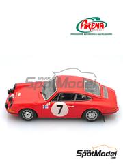 Arena Modelli: Car scale model kit 1/43 scale - Porsche 911 T Porsche KG Team #7 - Pauli Toivonen (FI) + Martti Tiukkanen (FI) - Sanremo Rally 1968 - photo-etched parts, resin parts, rubber parts, water slide decals, white metal parts and assembly instructions