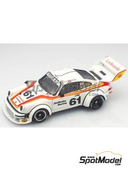 Arena Modelli: Car scale model kit 1/43 scale - Porsche 934/5 Jim Busby Racing Team sponsored by Ledwards #61 - Jim Busby (US) - Mid America Raceway 1977 - photo-etched parts, resin parts, rubber parts, vacuum formed parts, water slide decals, white metal parts and assembly instructions