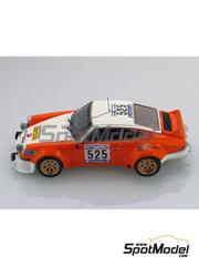 Arena Modelli: Car scale model kit 1/43 scale - Porsche 911S Group 5 Bonomelli Squadra Corse Team #525 - Ennio Bonomelli (IT) - Giro d'Italia Automobilistico 1973 - photo-etched parts, resin parts, rubber parts, water slide decals, white metal parts, other materials and assembly instructions