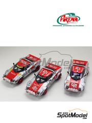 Arena Modelli: Car scale model kit 1/43 scale - Lancia Stratos HF Grifone Team sponsored by Sias Acciai Speciali #5, 6, 12 - Fabrizio Tabaton (IT) + Marco Rogano (IT), Fabrizio Tabaton (IT) + Marco Genovesi (IT) - San Marino Rally, Sanremo Rally, Targa Florio 1979 - photo-etched parts, resin parts, rubber parts, turned metal parts, water slide decals, white metal parts and assembly instructions