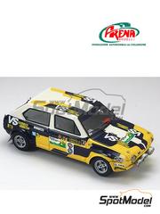 Arena Modelli: Car scale model kit 1/43 scale - Fiat Ritmo 75 Group 2 sponsored by Olio Fiat #8, 22 - Carlo Capone (IT) + Luigi Pirollo (IT) - Sanremo Rally, Della Lana Rally 1981 - photo-etched parts, resin parts, rubber parts, turned metal parts, vacuum formed parts, water slide decals, white metal parts and assembly instructions