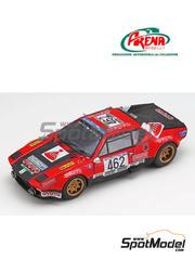 Arena Modelli: Car scale model kit 1/43 scale - De Tomaso Pantera Scuderia Nettuno Team sponsored by HB #462 - Mario Casoni (IT) +  'Ramok' (IT) - Giro d'Italia Automobilistico 1974 - photo-etched parts, resin parts, rubber parts, water slide decals, other materials, assembly instructions and tobacco sponsor decals