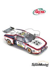 Arena Modelli: Maqueta de coche escala 1/43 - De Tomaso Pantera Grupo 5 patrocinado por Industrie Chimiche Oece N� 597 - Maurizio Micangeli (IT) + Carlo Pietromarchi (IT) - Giro d'Italia Automobilistico 1976 - fotograbados, piezas de resina, piezas de goma, calcas de agua, piezas de metal blanco y manual de instrucciones