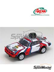Arena Modelli: Car scale model kit 1/43 scale - Porsche 911 SC sponsored by Martini - Roland Kussmaul (DE) + Jrgen Barth (DE) - Safari Rally 1978 - photo-etched parts, resin parts, rubber parts, turned metal parts, water slide decals, white metal parts and assembly instructions
