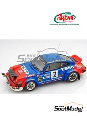 Arena Modelli: Car scale model kit 1/24 scale - Porsche 911SC Group 4 Almeras Team sponsored by Esso #2 - Hannu Mikkola (FI) + Arne Hertz (SE) - Monte Carlo Rally - Rallye Automobile de Monte-Carlo 1980 - photo-etched parts, resin parts, turned metal parts, water slide decals, white metal parts, other materials and assembly instructions