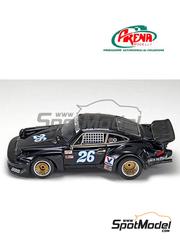 Arena Modelli: Car scale model kit 1/43 scale - Porsche 911 SC Vasek Polak Racing Team sponsored by Mr. D'S Restaurant, RSI Energy Systems #26, 27 - Karl Durkheimer (US) - Trans-Am Portland, Trans-Am Sears Point 1981 and 1982 - photo-etched parts, resin parts, rubber parts, turned metal parts, water slide decals, white metal parts and assembly instructions