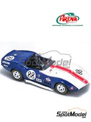 Arena Modelli: Car scale model kit 1/43 scale - Chevrolet Corvette C3 Sunray DX Oil Team #88 - Dave Dooley (US) - Sebring 1968 - photo-etched parts, resin parts, rubber parts, turned metal parts, water slide decals, white metal parts and assembly instructions