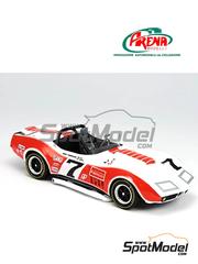 Arena Modelli: Car scale model kit 1/43 scale - Chevrolet Corvette C3 L-88 Owens-Corning Team sponsored by Fiberglass #7 - Jerry Thompson (US) - ROC - Race of the Champions Daytona 1969 - photo-etched parts, resin parts, rubber parts, turned metal parts, water slide decals, white metal parts and assembly instructions