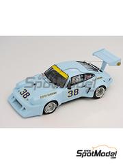Arena Modelli: Car scale model kit 1/43 scale - Porsche 911 Carrera RSR sponsored by Davis Leasing #38 - John Paul (US) - Mid-America 100 Miles 1977 - photo-etched parts, resin parts, rubber parts, turned metal parts, water slide decals, other materials and assembly instructions image