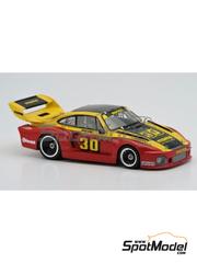 Arena Modelli: Car scale model kit 1/43 scale - Porsche 935 Electrodyne Inc. Team sponsored by Momo #30 - Gianpiero Moretti (IT) + Charles Mendez (US) - Talladega 6 Hours 1978 - photo-etched parts, resin parts, rubber parts, turned metal parts, water slide decals, white metal parts and assembly instructions image