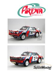 Arena Modelli: Car scale model kit 1/24 scale - Porsche 911SC sponsored by Martini Racing #5, 14 - Bjrn Waldegrd (SE) + Hans Thorszelius (SE), Vic Preston Jr. (KE) + John Lyall (KE) - Safari Rally 1978 - photo-etched parts, resin parts, rubber parts, vacuum formed parts, water slide decals, white metal parts, assembly instructions and painting instructions