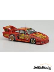 Arena Modelli: Car scale model kit 1/43 scale - Porsche 935J Electrodyne Team sponsored by Momo #30 - Gianpiero Moretti (IT) + Reinhold Joest (DE) - Daytona 250 miles 1980 - photo-etched parts, resin parts, rubber parts, turned metal parts, water slide decals, white metal parts and assembly instructions