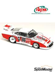 Arena Modelli: Car scale model kit 1/43 scale - Porsche 935/80 Bayside Disposal Racing Team #86 - Hurley Haywood (US) + Bruce Leven (US) - 6 hours Mosport 1981 - photo-etched parts, resin parts, rubber parts, turned metal parts, water slide decals, white metal parts and assembly instructions image