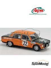 Arena Modelli: Car scale model kit 1/43 scale - Fiat 124 ST Group 1 sponsored by Lloyd Adriatico #22 - Leo 'Il Pilota' Pittoni (IT) - Linea Mobili Rally  1973 - photo-etched parts, resin parts, rubber parts, turned metal parts, water slide decals, white metal parts and assembly instructions