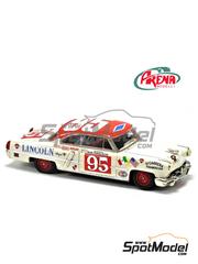 Arena Modelli: Car scale model kit 1/43 scale - Lincoln Capri sponsored by Pacific Lincoln-Mercury #95 - Jack McGrath (US) + Manuel Ayulo (MX) - Carrera Panamericana 1953 - photo-etched parts, resin parts, rubber parts, water slide decals, white metal parts, assembly instructions and painting instructions