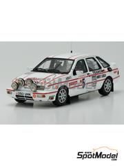 Arena Modelli: Car scale model kit 1/43 scale - Ford Sierra XRi 4X4 Group A Ford Motor Co. Team sponsored by Texaco #2, 5 - Stig Blomqvist (SE) + Bruno Berglund (SE), Kalle Grundel (SE) + Terry Harryman (GB) - Monte Carlo Rally - Rallye Automobile de Monte-Carlo, Svezia Sweden Rally 1987 - photo-etched parts, resin parts, rubber parts, water slide decals, white metal parts, assembly instructions and painting instructions
