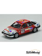 Arena Modelli: Car scale model kit 1/43 scale - Ford Sierra XRi 4X4 Group A RAS Sport Team sponsored by Belga #12 - Robert Droogmans (BE) + Ronny Joosten (BE) - Monte Carlo Rally - Rallye Automobile de Monte-Carlo 1987 - photo-etched parts, resin parts, rubber parts, water slide decals, white metal parts, assembly instructions and painting instructions