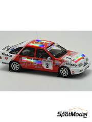 Arena Modelli: Car scale model kit 1/43 scale - Ford Sierra XRi 4X4 Group A RAS Sport Team sponsored by Belga #3 - Robert Droogmans (BE) + Ronny Joosten (BE) - Boucles de SPA 1988 - photo-etched parts, resin parts, rubber parts, water slide decals, white metal parts, assembly instructions and painting instructions