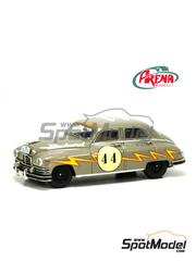 Arena Modelli: Car scale model kit 1/43 scale - Packard Eight  #44 - Fernando Razo Maciel (MX) - Carrera Panamericana 1950 - photo-etched parts, resin parts, rubber parts, water slide decals, white metal parts, assembly instructions and painting instructions