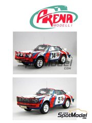 Arena: Model car kit 1/24 scale - Porsche 911SC Martini Racing #5, 14 - Bj�rn Waldeg�rd (SE) + Hans Thorszelius (SE) - Safari Rally 1978 - photo-etched parts, resin parts, rubber parts, vacuum formed parts, water slide decals, white metal parts, assembly instructions and painting instructions