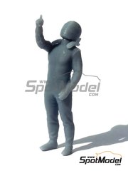 Bad Wolf Miniatures: Figure 1/43 scale - Driver Celebrating 2 - 3D printed parts image