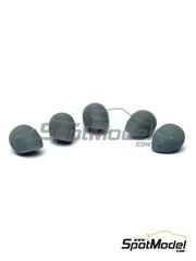 Bad Wolf Miniatures: Figure 1/43 scale - Helmets closed visor - 3D printed parts - 5 units image