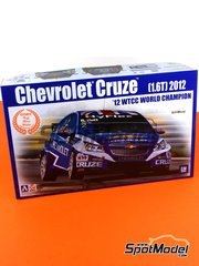 Beemax Model Kits: Car scale model kit 1/24 scale - Chevrolet Cruze 1.6T sponsored by HyFlex #2 - Robert Huff (GB) - World Touring Car Championship (WTCC) 2012 - plastic parts, rubber parts, water slide decals and assembly instructions image