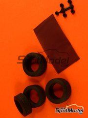Beemax Model Kits: Spare part 1/24 scale - Toyota TA64 Celica: Tyres - plastic parts, rubber parts and other materials - for Beemax Model Kits references B24004, Aoshima 084564, B24011 and Aoshima 103142
