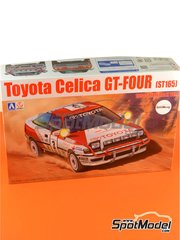 Beemax Model Kits: Car scale model kit 1/24 scale - Toyota Celica GT-Four ST165 Group A sponsored by Repsol #3 - Bj&ouml;rn Waldeg&aring;rd (SE) + Fred Gallagher (GB) - Safari Rally 1990 - paint masks, plastic parts, rubber parts, water slide decals, other materials and assembly instructions image
