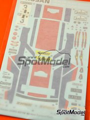 Beemax Model Kits: Spare part 1/24 scale - Nissan 240RS BS110 Group B: Decals - water slide decals and other materials - for Beemax Model Kits references B24008 and Aoshima 085790